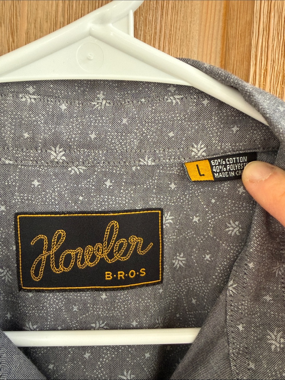 Howler Bros Snapshirt Men's Short Sleeve Gray Western Shirt - Picture 2 of 4